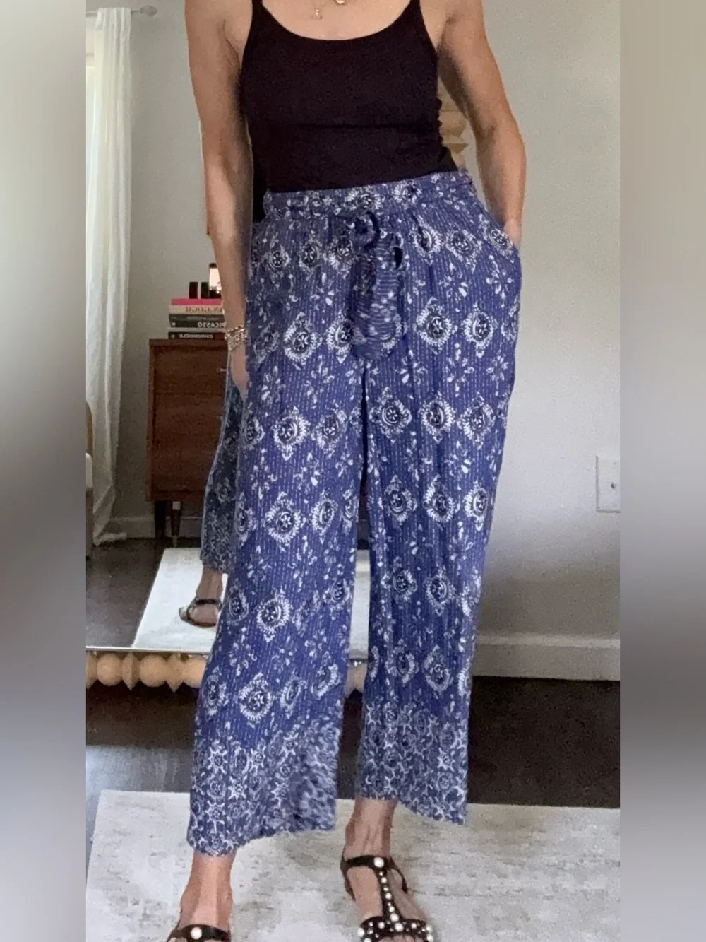 Fat Face Daisy Patch Geo Crop Pants NWT